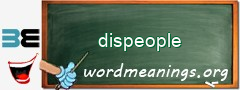 WordMeaning blackboard for dispeople